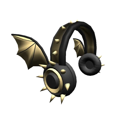 Golden Bat Wing Headphones