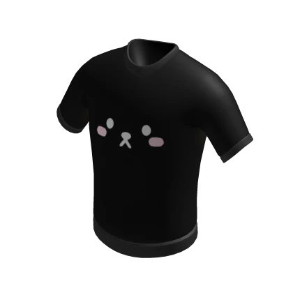 Cute Bear Face Black Shirt 