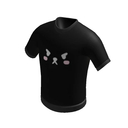 Cute Angry Bear Face Black Shirt 