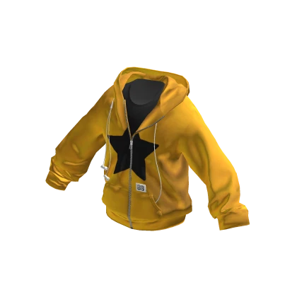 💗Y2K STAR HOODIE WITH EARPHONES_YELLOW