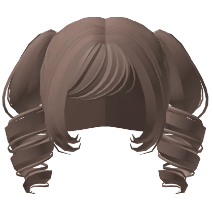 ♡ Milk Brown Curly Lollipop Dollette Twin Pigtails