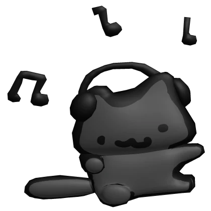 Black Cat Vibing to Music