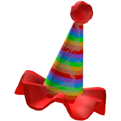 Rainbow Fun Clown Party Hat