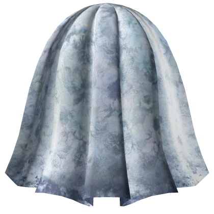 Undead Blue Floral Gothic Veil