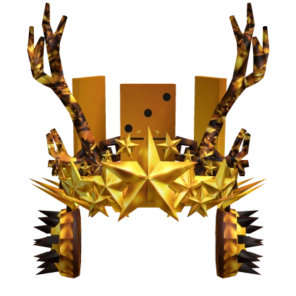 Gold Domino Star Crown + Antlers + Headphones