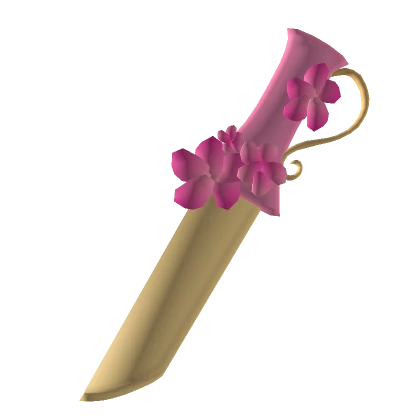 Pink And Gold Hibiscus Dagger