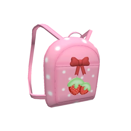 Kawaii Pink Strawberry Bow Backpack 3.0