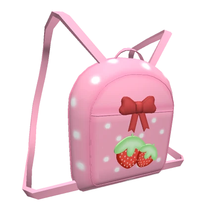 Kawaii Pink Strawberry Bow Backpack 1.0