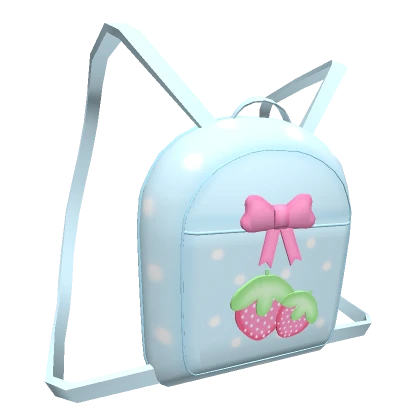 Kawaii Blue Strawberry Bow Backpack 1.0