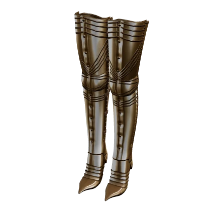Gold Heeled Knight Boots (Gaultier Doll)