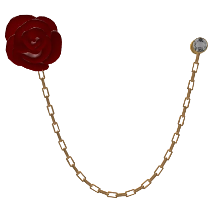 Golden Rose Lapel Chain
