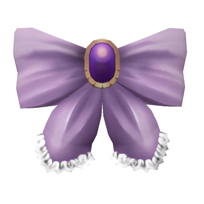 Ruffled Anime Hair Bow in Purple