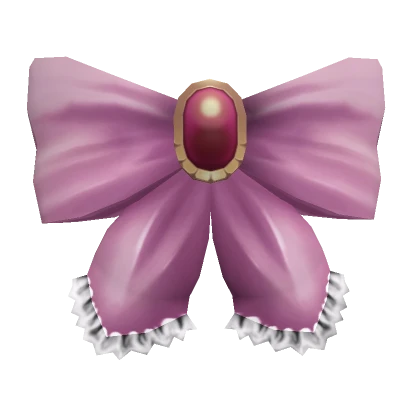 Pink Ruffled Anime Hair Bow