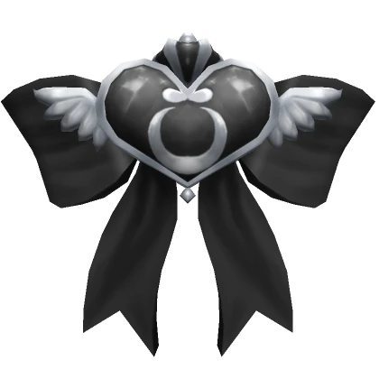 Anime Princess Heart Hair Bow in Black