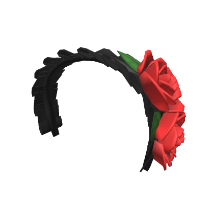 Rose Ruffled Headband (Black)