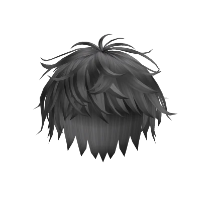 Wolf Cut Grey Emo Hair