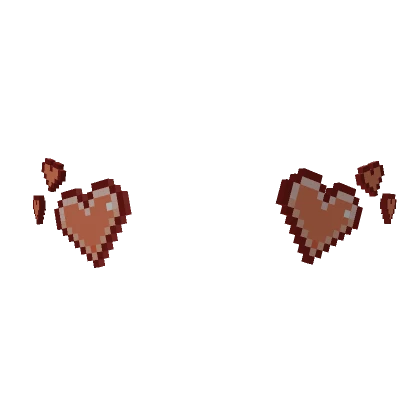 Brown Pixel Kawaii HeartBlush