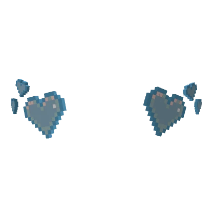 Blue Pixel Kawaii HeartBlush {3.0}