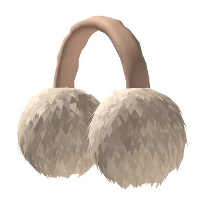 Fluffy White Earmuffs