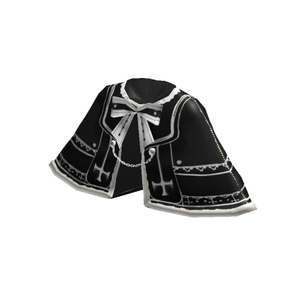 ⊱┊black lolita white pattern cloak