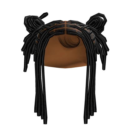 Locs double Buns [Black]