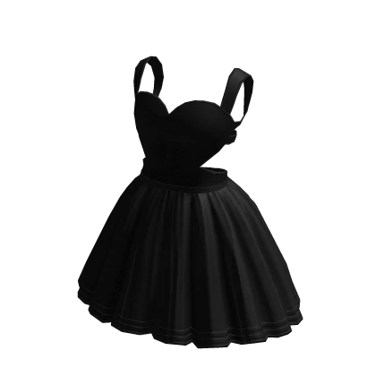 Black Pleated valentines day heart dress