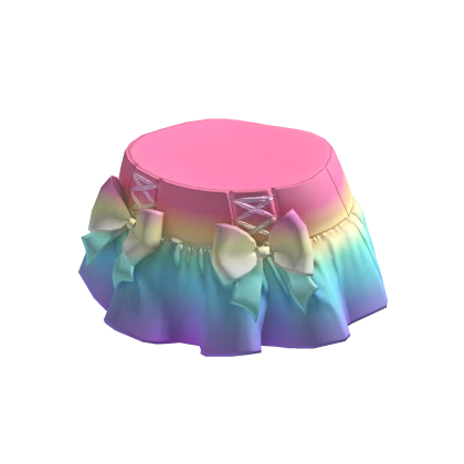 ✨ Preppy Rainbow Bow Skirt