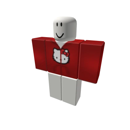 Red Hello Kitty Hoodie Rd Helo kity y2k Trendy he