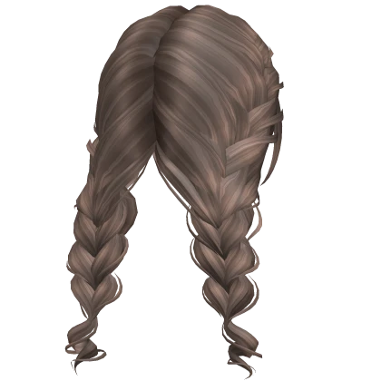 Preppy Trendy Double French Braids (Milktea)