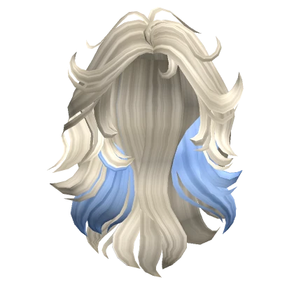 Layered Metal Mary Hair Platinum Blue Underdye