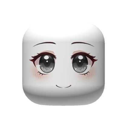 Silver Happy Anime Face (White skintone) 