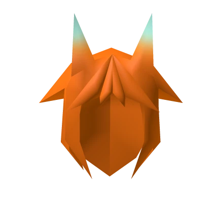 🎁Low poly orange demon hair