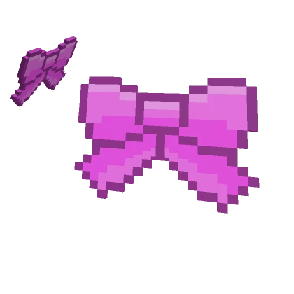 Purple Pixel Kawaii Ribbon