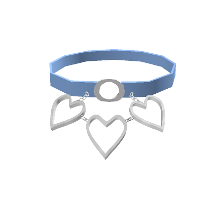 Blue Triple Heart Choker (3.0)