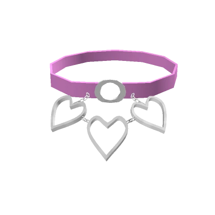 Pink Triple Heart choker (3.0)