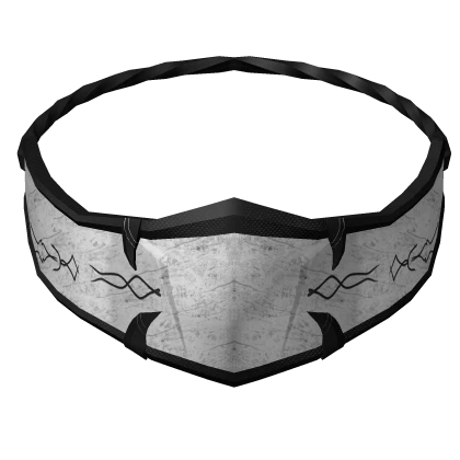 White Japanese Oni Samurai Mask