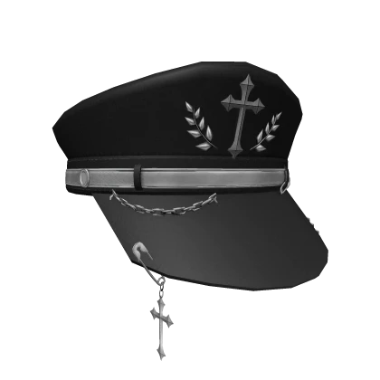 Black Goth Captain Hat