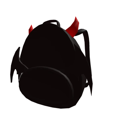 Black backpack w/ red horns