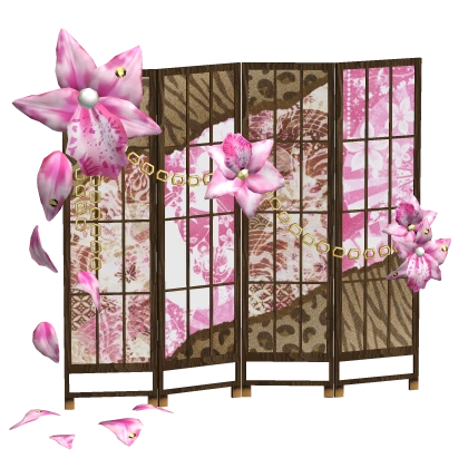 Floral Gyaru Shoji Panel Background