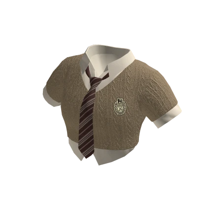 🍀School Uniform Top (Brown)