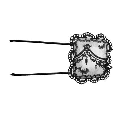 lolita halloween lace eyepatch in white & black