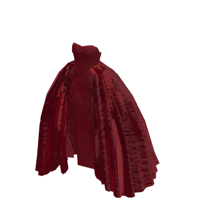 💓 Ruby Red Ballgown Dress