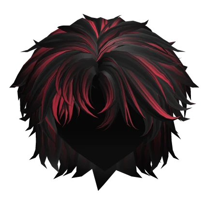 Black & Red Messy Wolfcut
