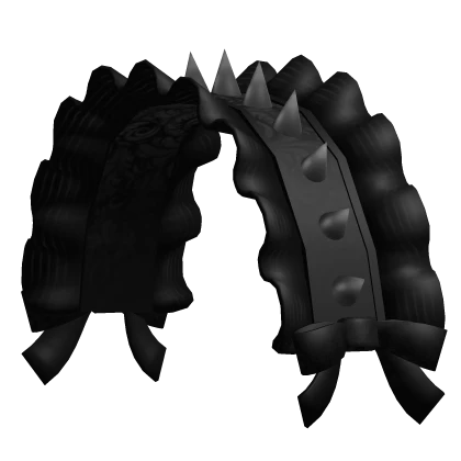 † : black lace spike headband