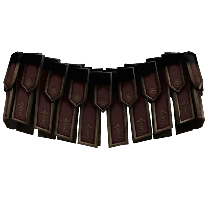 Red Roman Musculata Waist Tassels