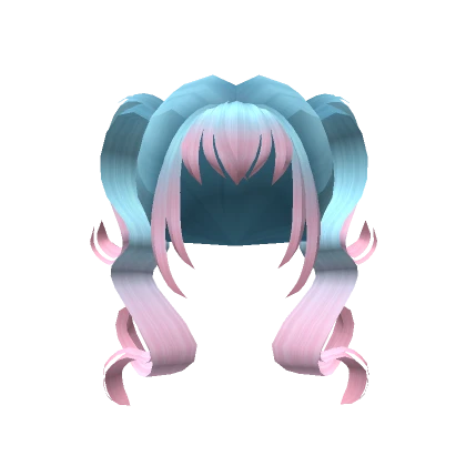 Lala Pigtails Blue to Pink