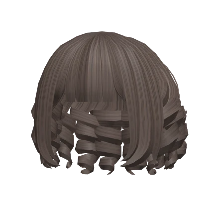 ୨୧: kawaii curly short doll bob brown