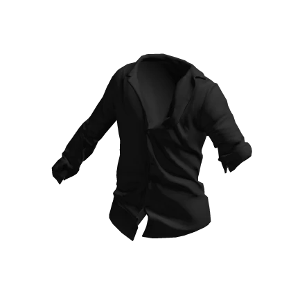 Black Loose Button-up