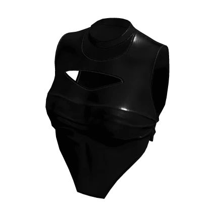 [ SPARK ] Black Tight Corset Crop Top