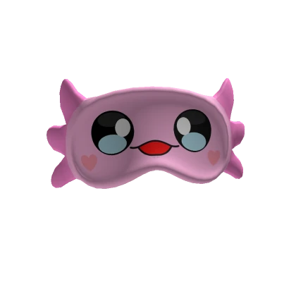 Pink Axolotl Sleeping mask